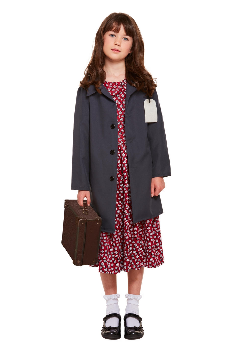 Evacuee Girl Kids Costume 1930's & 1940's Costumes Mega Fancy Dress